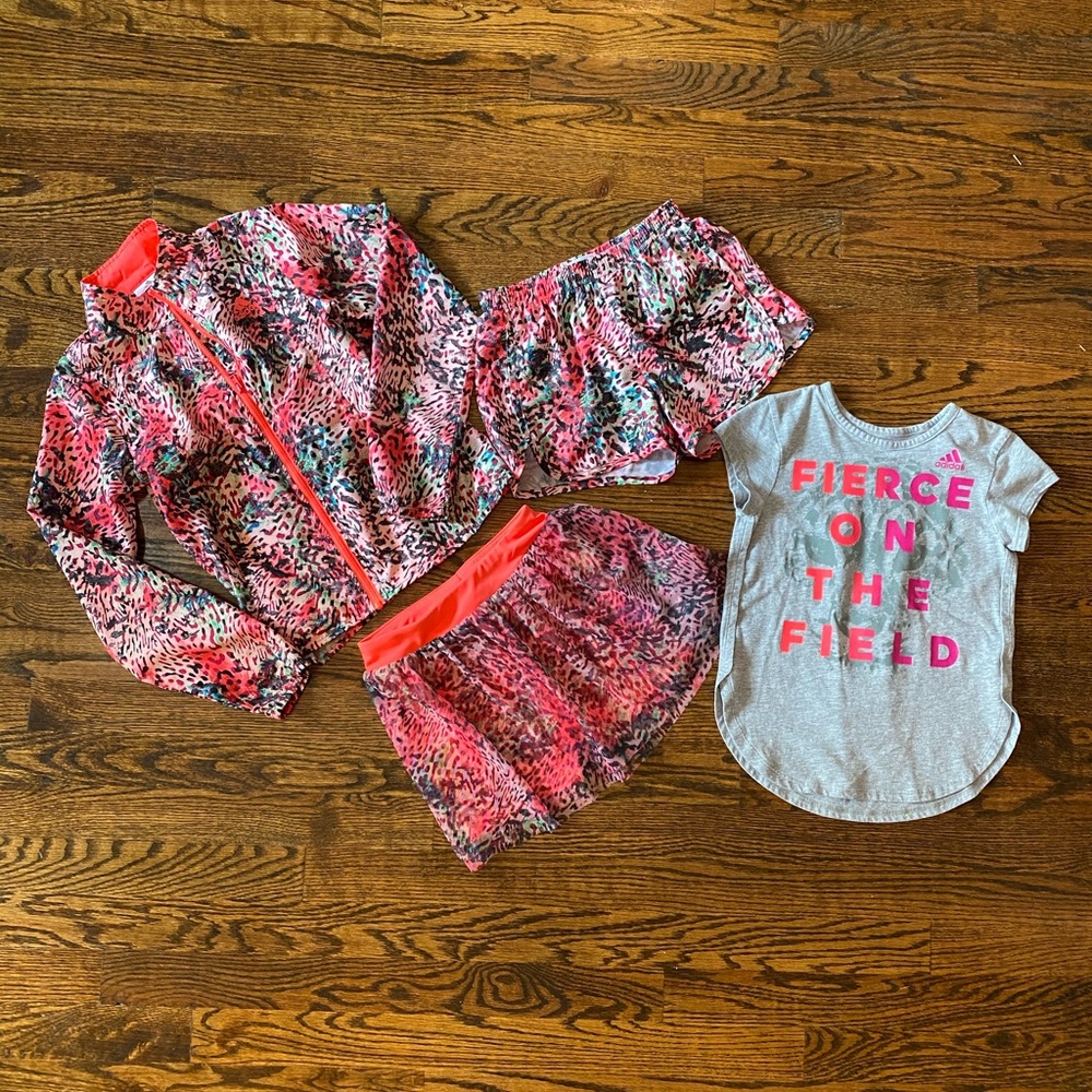 Girls 4 pc Adidas set size 6X